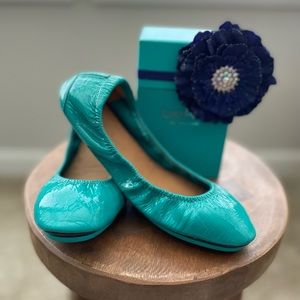 TIEKS Ballet Flats in Tiek Blue Patent Size 6
